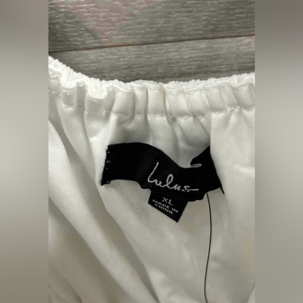 NWT Lulu's White Ruffled Mini Dress - Picture 8 of 10
